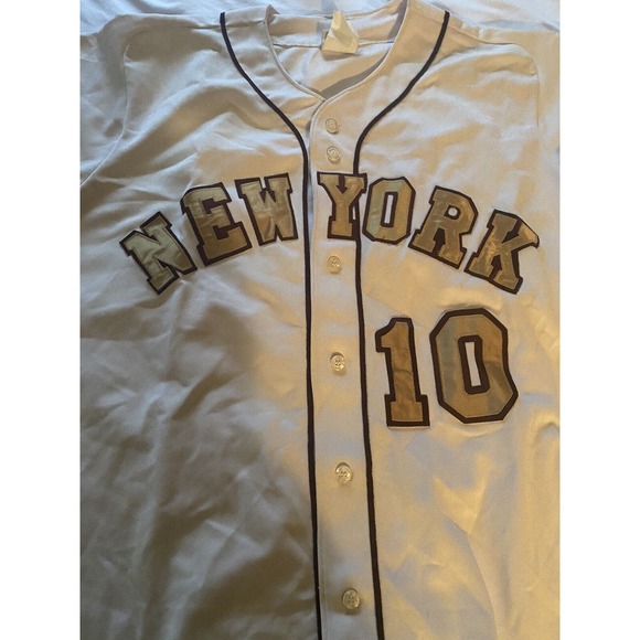 Rawlings PHIL RIZZUTO 10 NEW YORK YANKEES WHite Gold JERSEY Size XL Extra LARGE - Picture 2 of 12